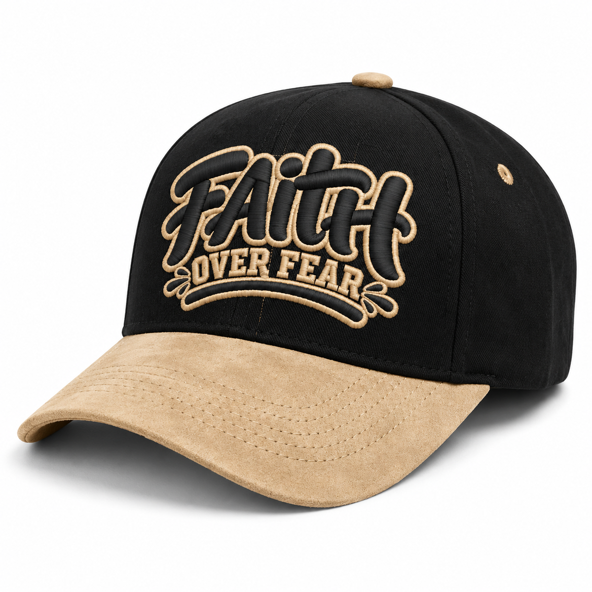 Faith Over Fear 3D Puff Embroidered Snapback Hat