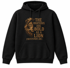 The Righteous Are Bold as a Lion Embroidered Hoodie