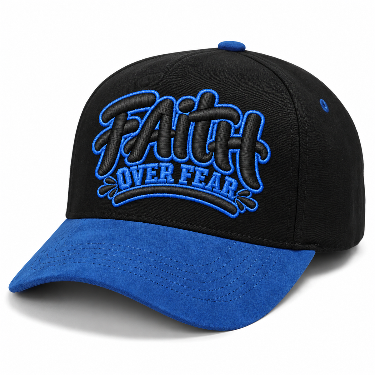 Faith Over Fear 3D Puff Embroidered Snapback Hat