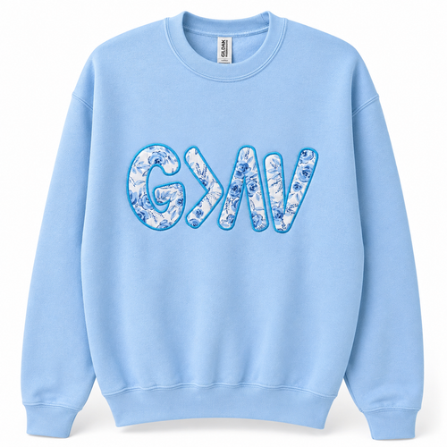 G>AV Floral Appliqué Embroidered Sweatshirt