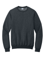 Custom Embroidery Port & Co Core Fleece Crewneck Pocket Sweatshirt PC78PKT