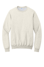 Custom Embroidery Port & Co Core Fleece Crewneck Pocket Sweatshirt PC78PKT