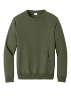 Custom Embroidery Port & Co Core Fleece Crewneck Pocket Sweatshirt PC78PKT