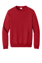 Custom Embroidery Port & Co Core Fleece Crewneck Pocket Sweatshirt PC78PKT