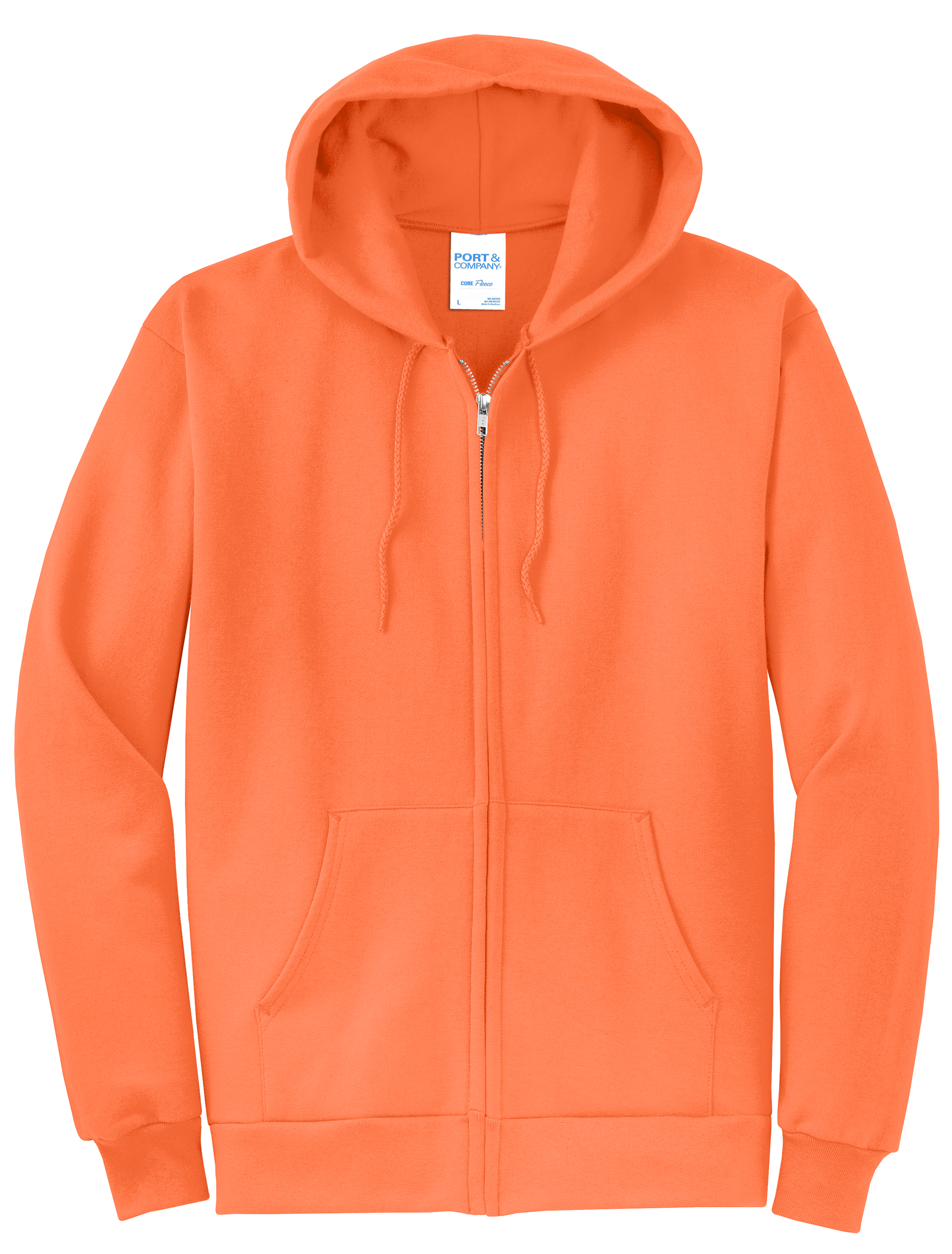 Custom DTF  Port & Co Core Fleece Full-Zip Hooded Sweatshirt PC78ZH