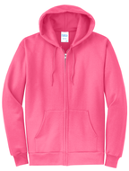 Custom Embroidery Port & Co Core Fleece Full-Zip Hooded Sweatshirt PC78ZH