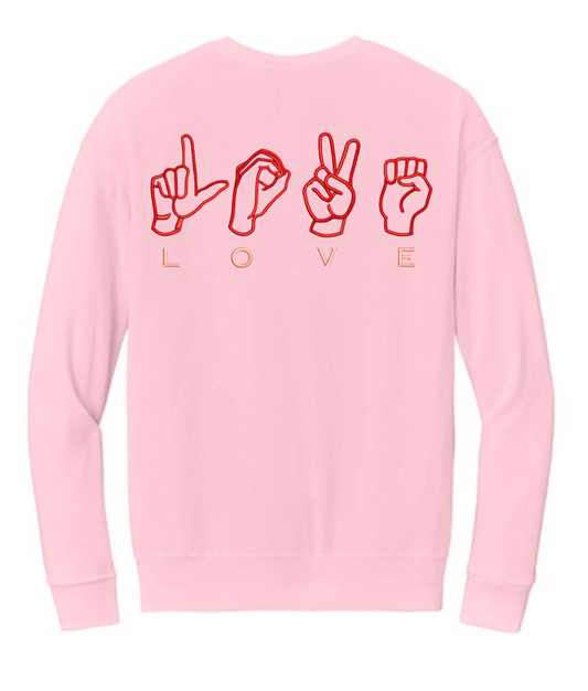“Say LOVE Differently” – Sign Language Embroidered Fleece