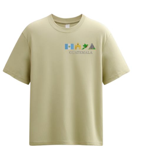 Guatemala Landmarks Embroidered T-Shirt