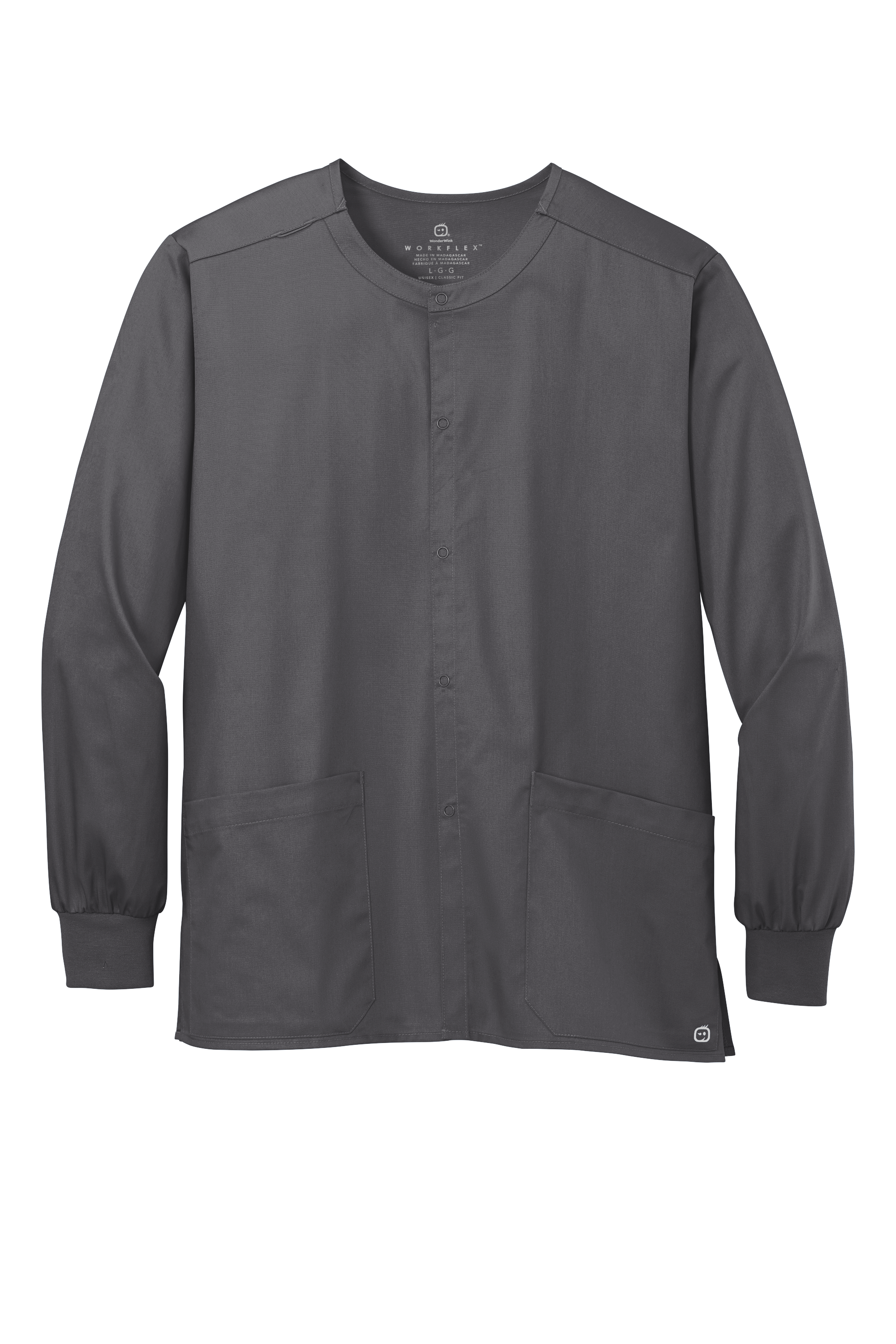 Custom DTF Unisex WorkFlex Snap-Front Scrub Jacket WW3080