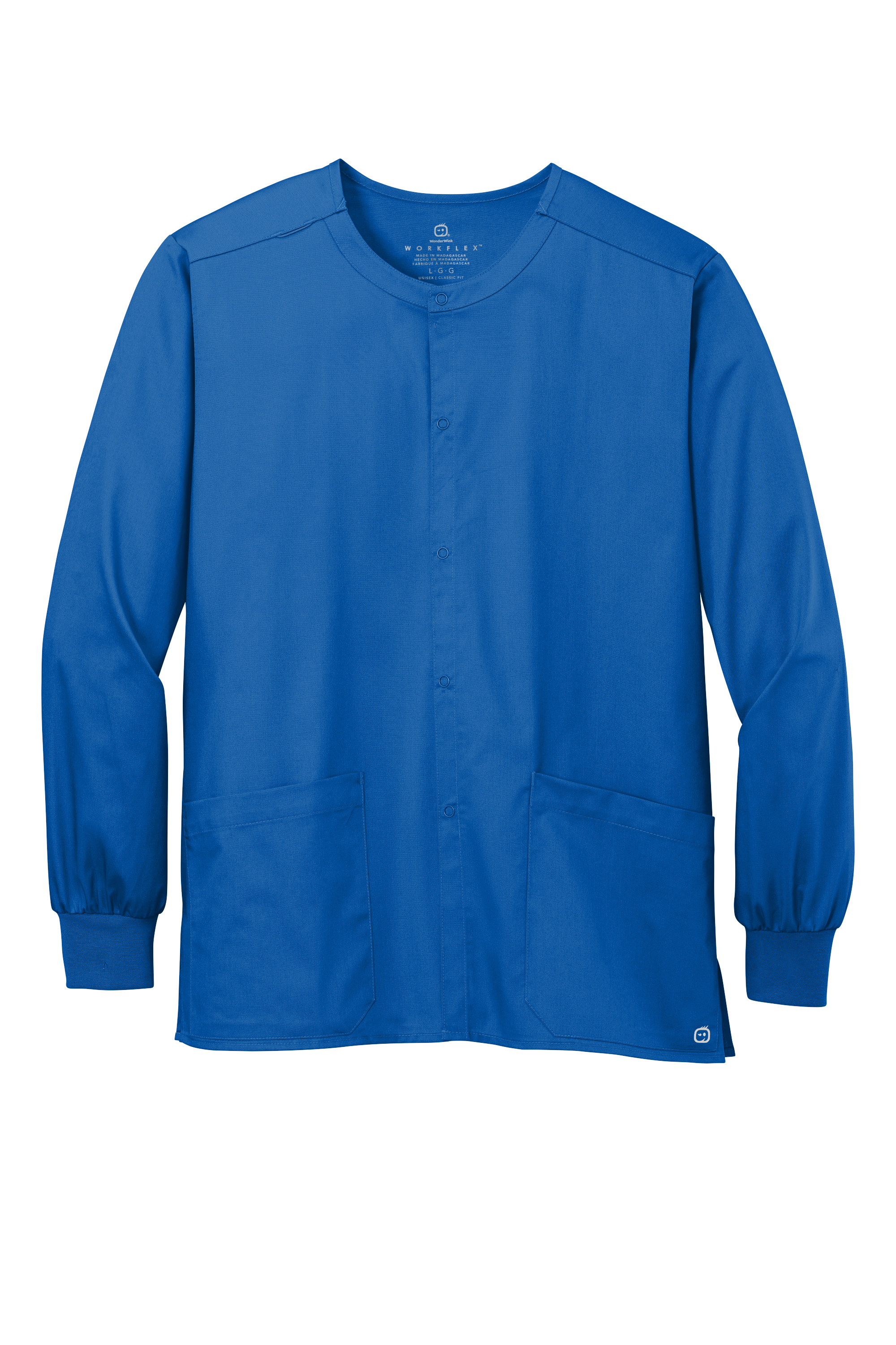 Custom DTF Unisex WorkFlex Snap-Front Scrub Jacket WW3080