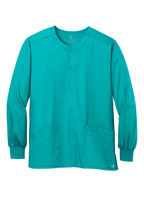 Custom Embroidery Unisex WorkFlex Snap-Front Scrub Jacket WW3080