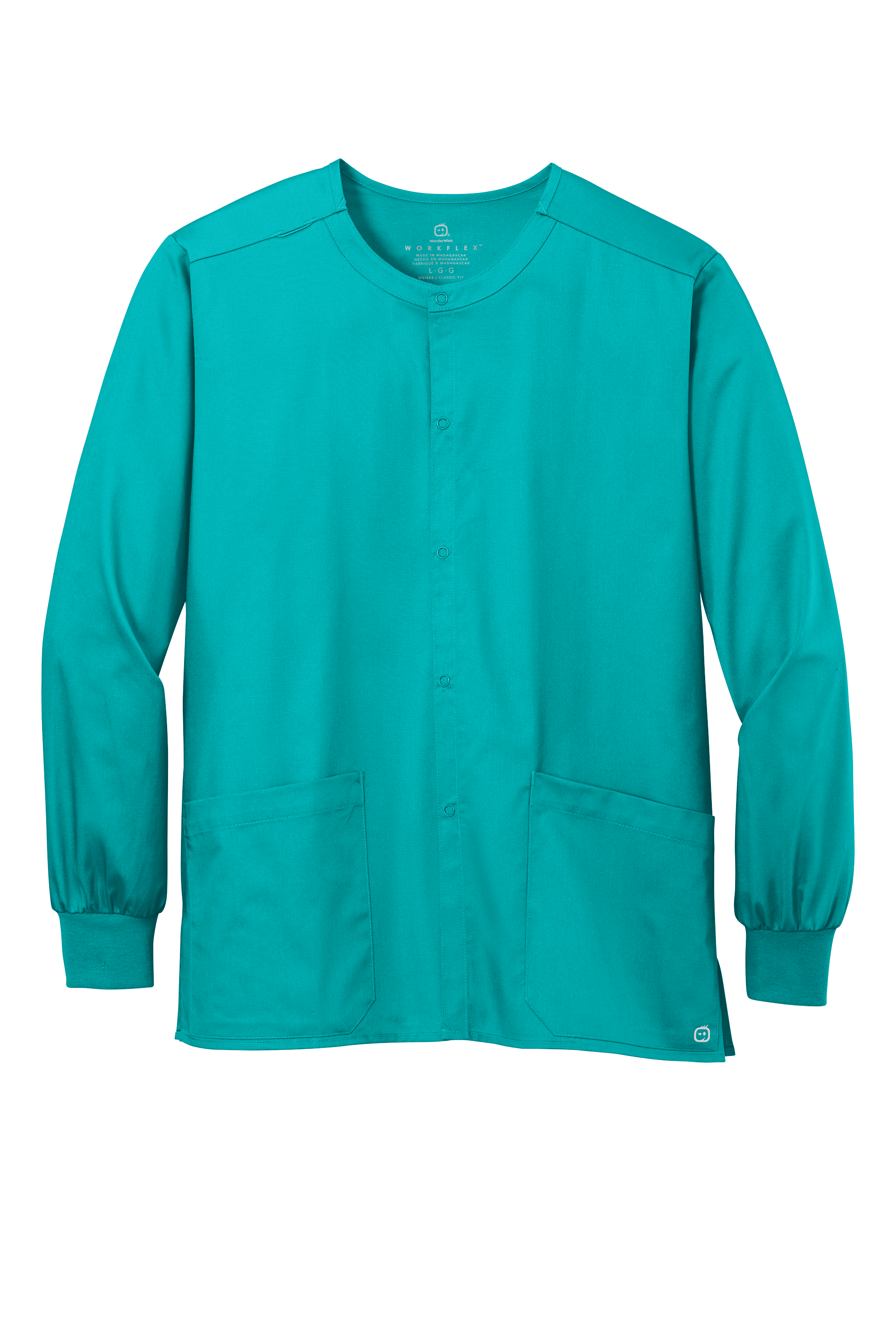 Custom DTF Unisex WorkFlex Snap-Front Scrub Jacket WW3080