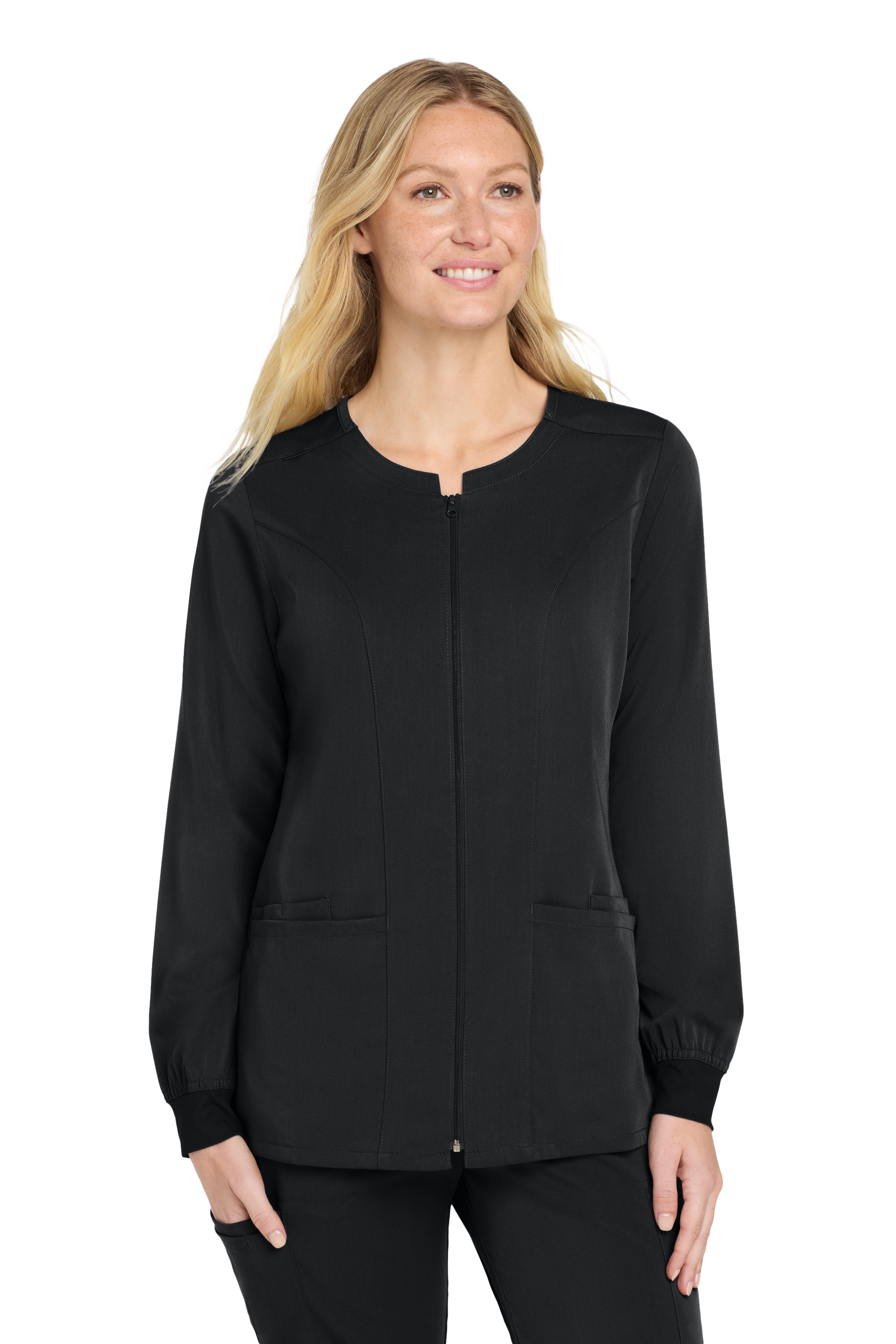 Custom Embroidery Wink Women's Premiere Flex Full-Zip Scrub Jacket WW4088