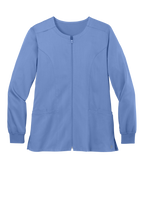 Custom Embroidery Wink Women's Premiere Flex Full-Zip Scrub Jacket WW4088