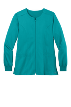 Custom Embroidery Wink Women's Premiere Flex Full-Zip Scrub Jacket WW4088