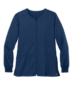Custom Embroidery Wink Women's Premiere Flex Full-Zip Scrub Jacket WW4088