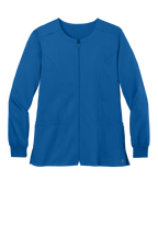 Custom Embroidery Wink Women's Premiere Flex Full-Zip Scrub Jacket WW4088