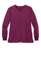 Custom Embroidery Wink Women's Premiere Flex Full-Zip Scrub Jacket WW4088