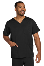 Custom Embroidery  Wink Men's Premiere Flex V-Neck Top WW5068